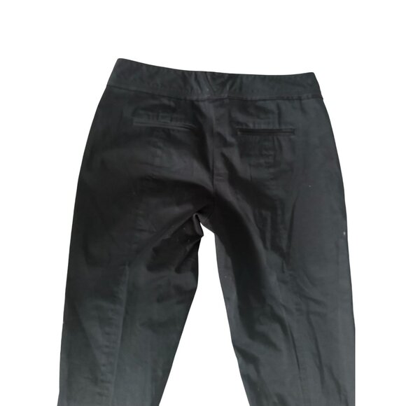 WHITE HOUSE BLACK MARKET WHBM Black Dress Button Detailed Crop Pants Size 4 - Picture 6 of 7